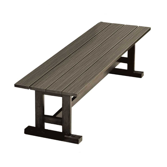 Whitecraft Augusta Aluminum Woodlands Dining Bench by Woodard - Image 3
